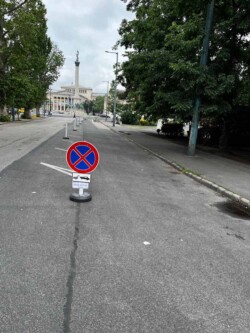 Közlekedésszabályozás kordonnal